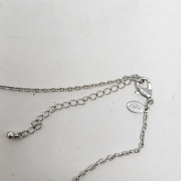 AEO Faux Turquoise Silver Tone Necklace - Picture 7 of 7